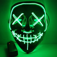 Load image into Gallery viewer, Led Mask Halloween Party Masque Masquerade Masks Neon Maske Light Glow In The Dark Mascara Horror Maska Glowing Masker Purge