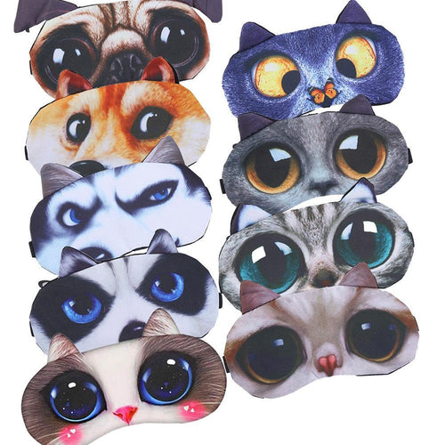 halloween 3D Cartoon Animal Pattern Eye Mask Shade Cover Blindfold Rest Sleep Eyepatch 3D Sleeping Eyepatch Massage Relax Gifts