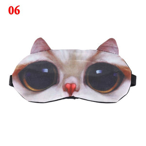 halloween 3D Cartoon Animal Pattern Eye Mask Shade Cover Blindfold Rest Sleep Eyepatch 3D Sleeping Eyepatch Massage Relax Gifts