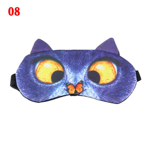 halloween 3D Cartoon Animal Pattern Eye Mask Shade Cover Blindfold Rest Sleep Eyepatch 3D Sleeping Eyepatch Massage Relax Gifts