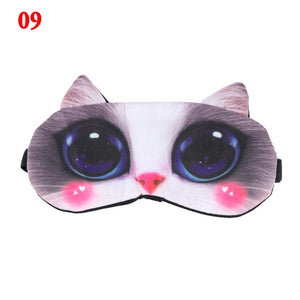 halloween 3D Cartoon Animal Pattern Eye Mask Shade Cover Blindfold Rest Sleep Eyepatch 3D Sleeping Eyepatch Massage Relax Gifts