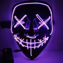 Load image into Gallery viewer, Halloween DJ LED Mask Light Up Party Masks The Purge Election Year Great Funny Festival Cosplay Party Masks Glow In Dark