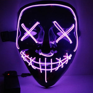 Halloween DJ LED Mask Light Up Party Masks The Purge Election Year Great Funny Festival Cosplay Party Masks Glow In Dark