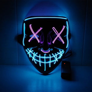 Halloween DJ LED Mask Light Up Party Masks The Purge Election Year Great Funny Festival Cosplay Party Masks Glow In Dark