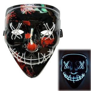 Halloween DJ LED Mask Light Up Party Masks The Purge Election Year Great Funny Festival Cosplay Party Masks Glow In Dark