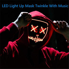 Load image into Gallery viewer, Halloween LED Mask Purge Masks Election Mascara m DJ Party Light