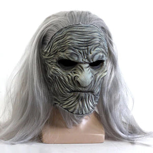 Game of Thrones 8 The White Walkers Cosplay Mask Scary Night King Zombie Latex Masks Halloween Party Costume Props